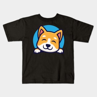 Cute Dog with Biden Harris Sign T-Shirt Kids T-Shirt